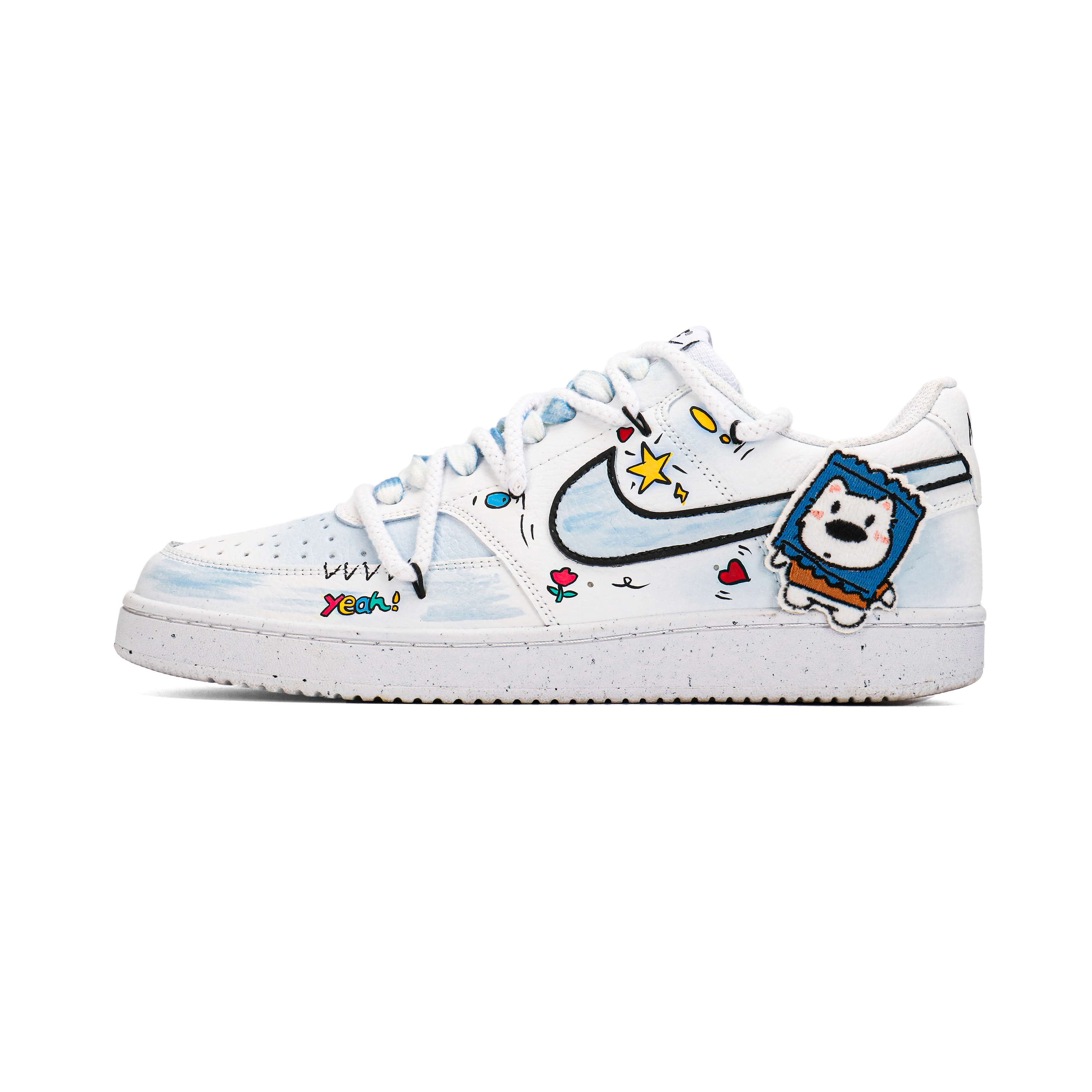Nike Graffiti Puppy High End Box Abrasion Resistant Low top Skateboard Shoes Unisex
