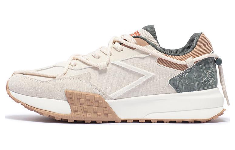 361° Abrasion Resistant Breathable Low Top Casual Shoes Men's Beige Gray