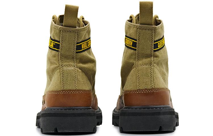 NIGEL CABOURN x CAT Thermal Abrasion Resistant Height Increasing Short Outdoor Boots Unisex Brown Yellow купить в интернет-магазине Yoocart с быстрой доставкой по России.
