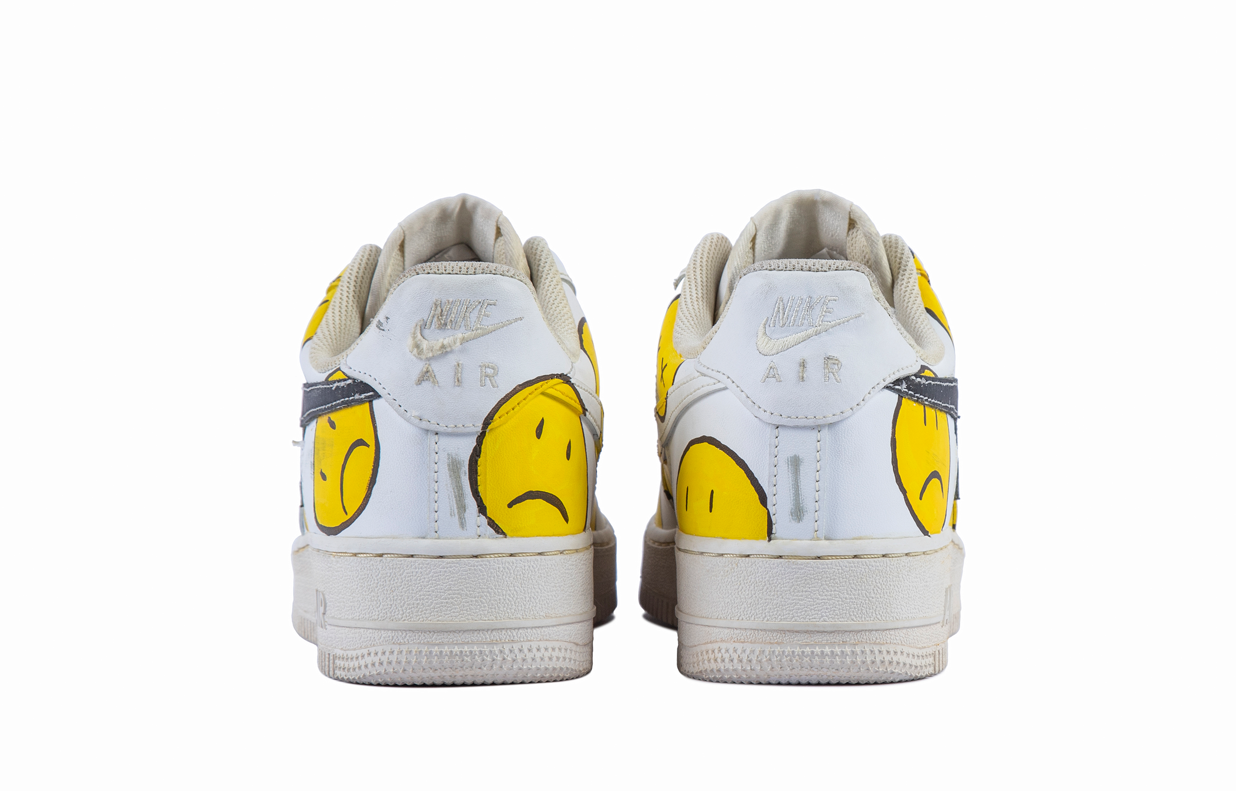 Nike Air Force 1 Reverse Smiley Face Coverage Slip-Resistant Cushioning Balance Low-Top Skateboard Shoes Men's Beige купить в интернет-магазине Yoocart с быстрой доставкой по России.