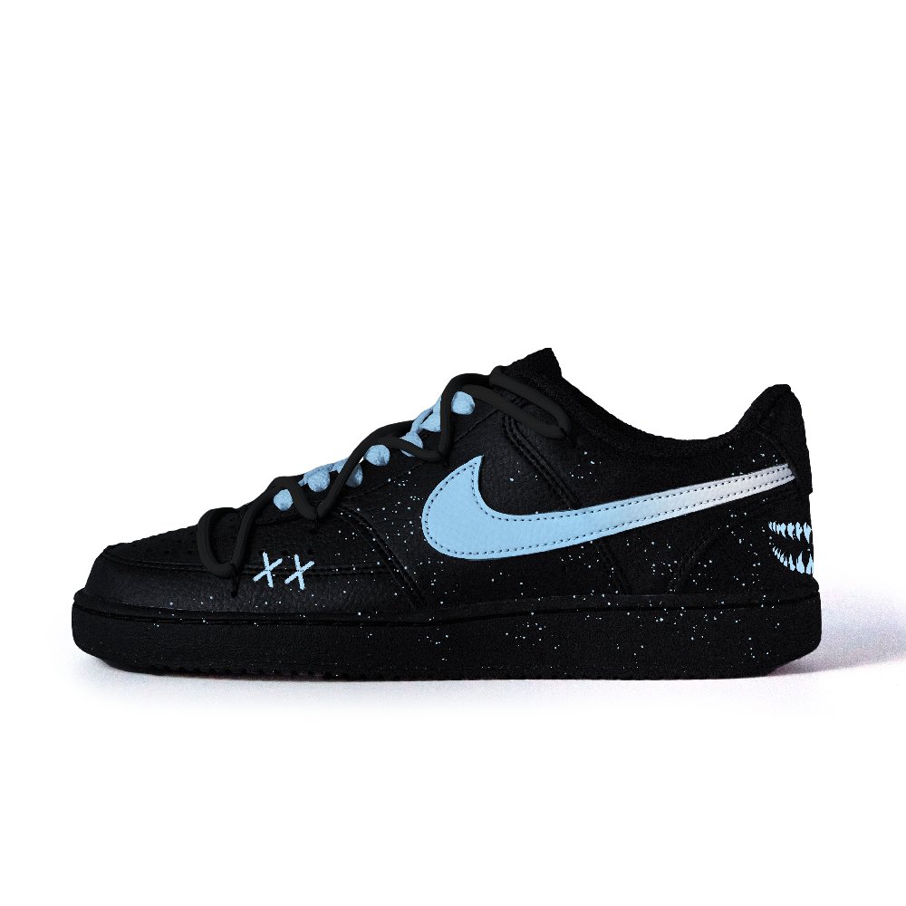 Nike Court Vision Plum Blossom Rain With Snow Anti-Slip Wear-Resistant Low-Top Skateboard Shoes Unisex Black