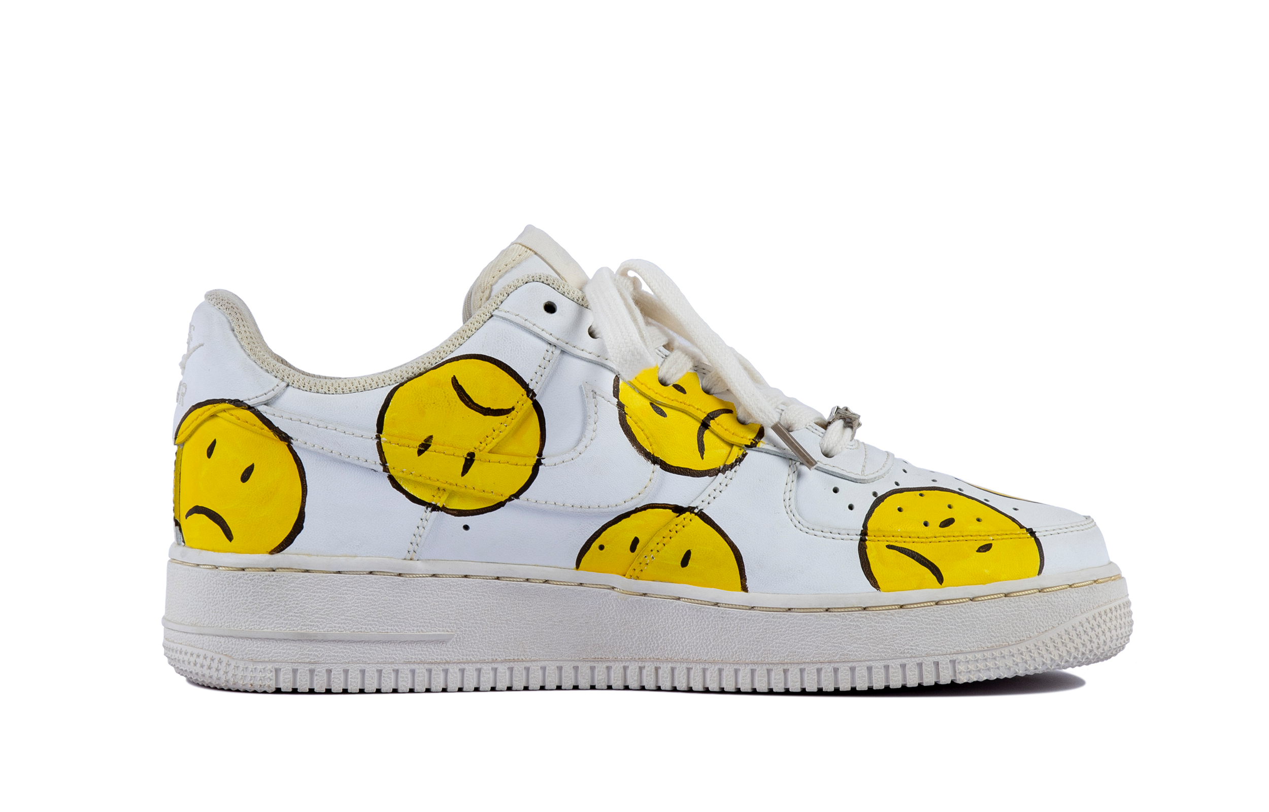 Nike Air Force 1 Reverse Smiley Face Coverage Slip-Resistant Cushioning Balance Low-Top Skateboard Shoes Men's Beige купить в интернет-магазине Yoocart с быстрой доставкой по России.
