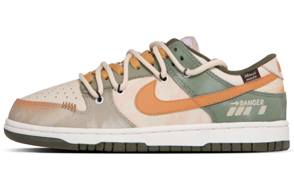 Nike Dunk Anti Slip Wear Resistant Low Top Skateboard Shoes Unisex Tan