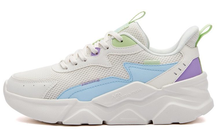 361° Anti-Slip And Wear-Resistant Breathable Low-Top Casual Shoes Women's White Purple