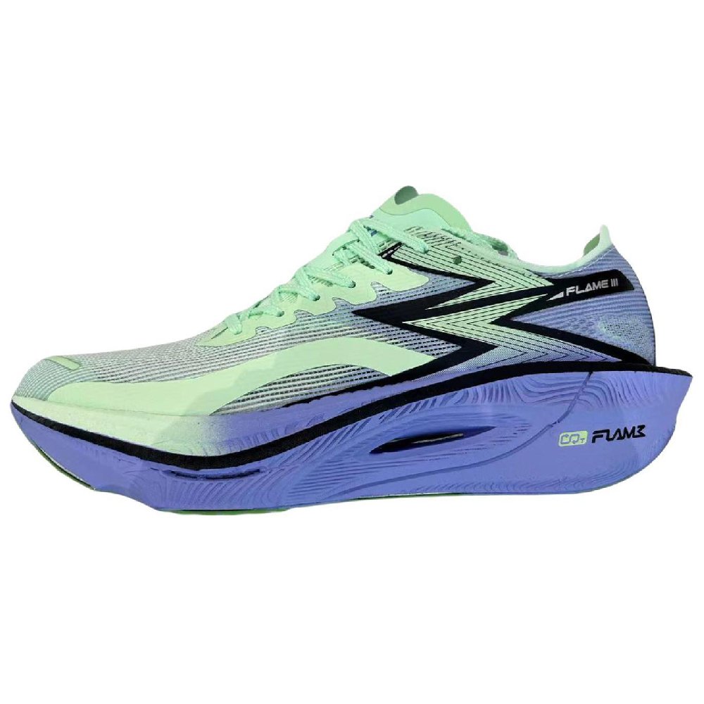 361° Fly Burn 3 Cushioning Wear-Resistant Low-Top Running Shoes Unisex Green Purple