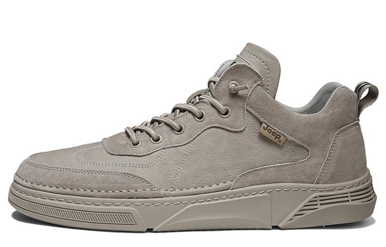 Jeep Low Top Skateboard Shoes Men's Khaki
