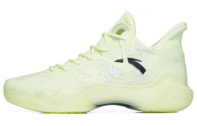 Anta Shock Wave 4 Durable Breathable Low-Top Basketball Shoes Neon Green