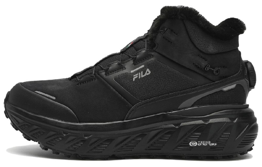 FILA BOA EXPLORER HIGH WE Cushioning Wear-Resistant Mid-Top Outdoor Shoes Women's Black