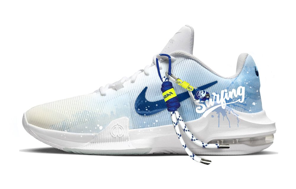 Nike Air Max Impact 4 Slip Resistant, Abrasion Resistant, Breathable Coverage Mid Top Basketball Shoes Men's Light Blue