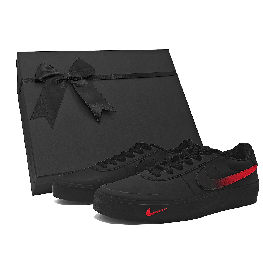 Nike Court Shot Sunset Red Non slip Lightweight Low top Skateboard Shoes Unisex Black Red