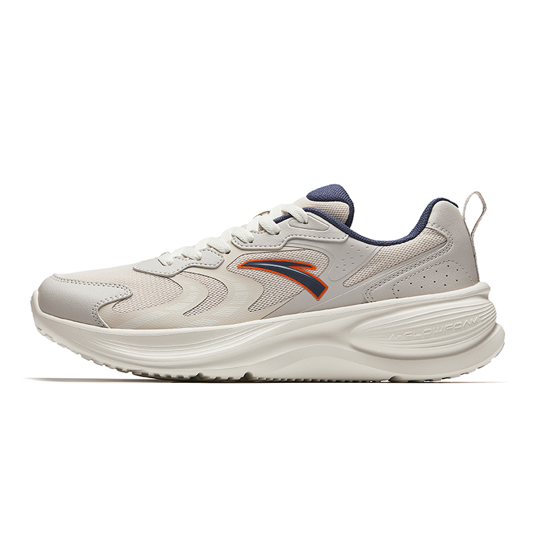 Anta Slip Resistant Abrasion Resistant Shock Absorbers Low Top Casual Running Shoes Men's Gray