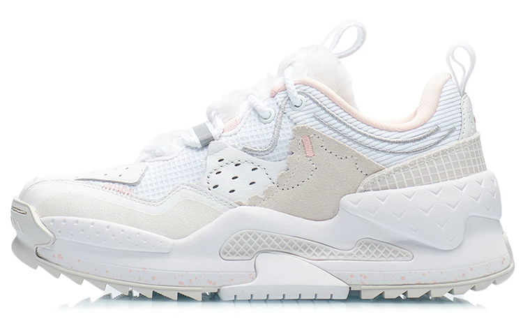 LiNing CF Misty Clouds Of The Ancient City Mountain Low Top Sports Casual Shoes Women's White
