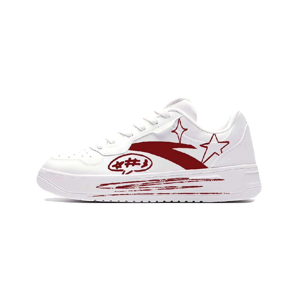 Anta Relaxed Abrasion Resistant Impact Resistance Low Top Skateboard Shoes Unisex Red