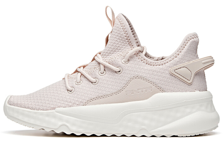Anta Life Collection Cushioning Wear-Resistant Low-Top Sports Casual Shoes Women's Dusty Pink White