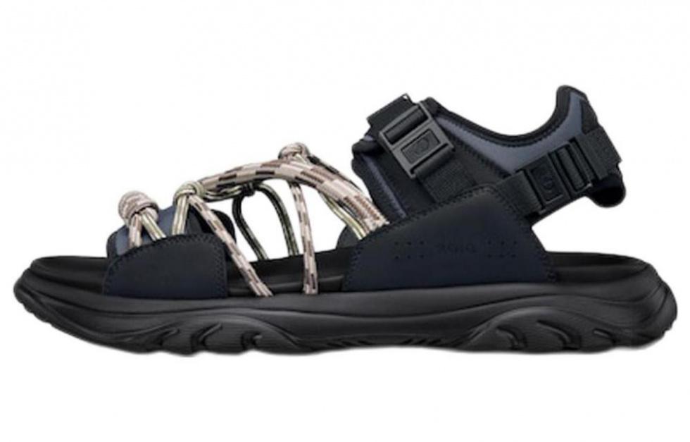 DIOR H Town Sandal Black Gray Brown