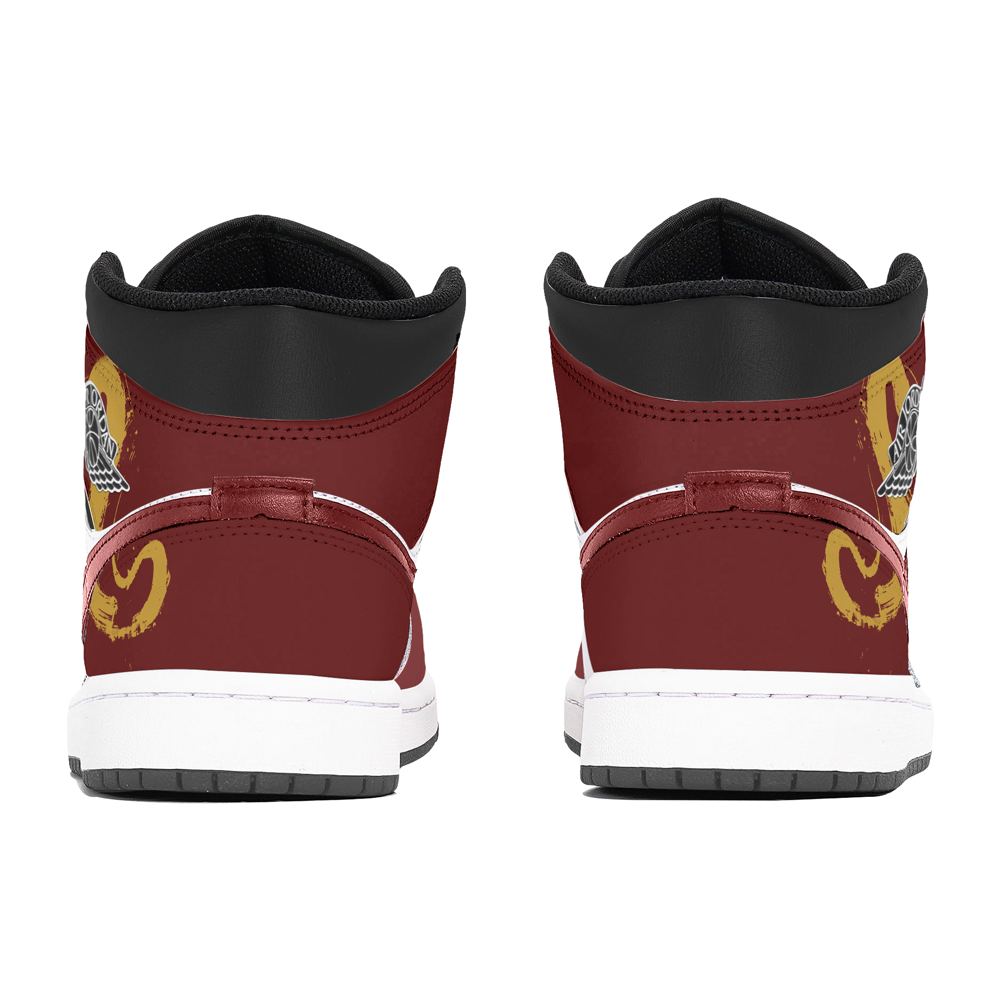 Jordan Air Jordan 1 Abrasion-Resistant Mid-Top Vintage Basketball Shoes Unisex White Red купить в интернет-магазине Yoocart с быстрой доставкой по России.