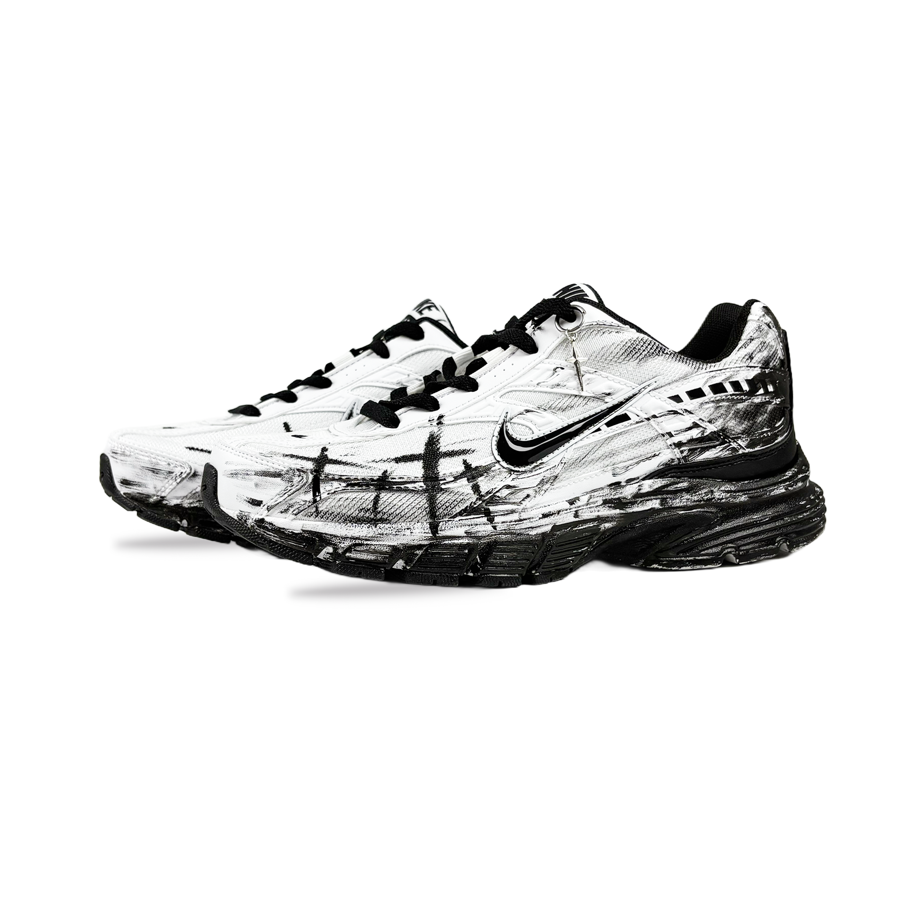 Nike Initiator Cushioning And Abrasion Resistant Coverage Low Top City Commute Running Shoes Men's Black White купить в интернет-магазине Yoocart с быстрой доставкой по России.