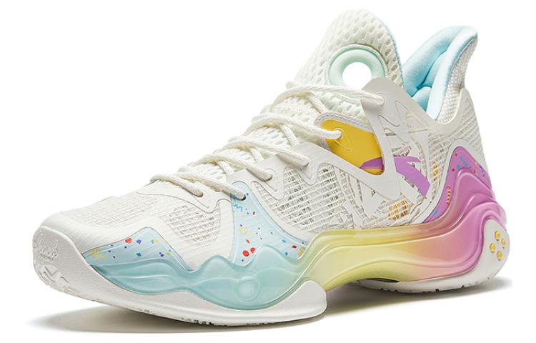 Anta Shock Wave 4 Paper Cup Cake Cushioning Anti-Slip And Wear-Resistant Mid-Top Basketball Shoes Men's Yellow Pink купить в интернет-магазине Yoocart с быстрой доставкой по России.