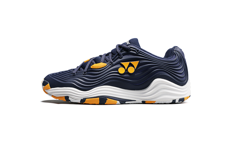 YONEX SHTF5 Abrasion Resistant Low Top Tennis Shoes Unisex Navy Blue Orange