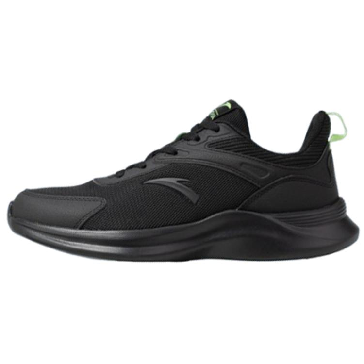 Anta Anti Slip Wear Resistant Low Top Running Shoes Men's Black Neon Green