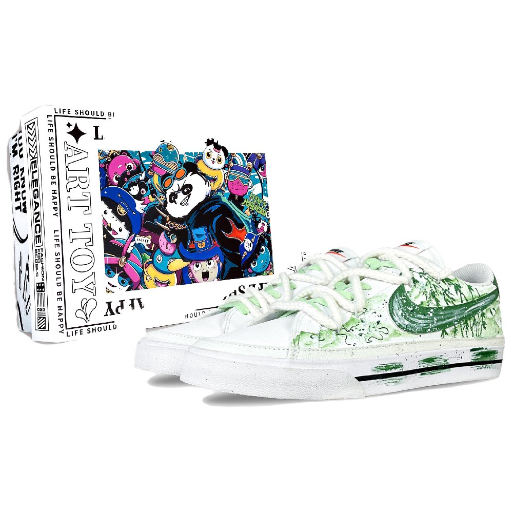 Nike Court Legacy Skateboard Shoes Men's Low top White Green