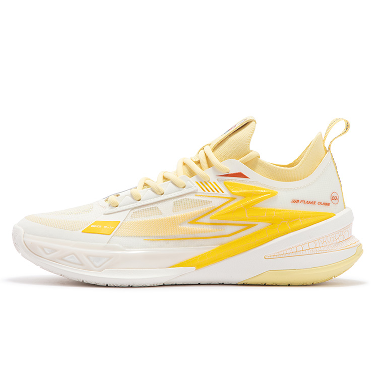 361° BIG3 5.0 Pro Basketball Shoes Men's Low top Feather White/Sunshine Yellow