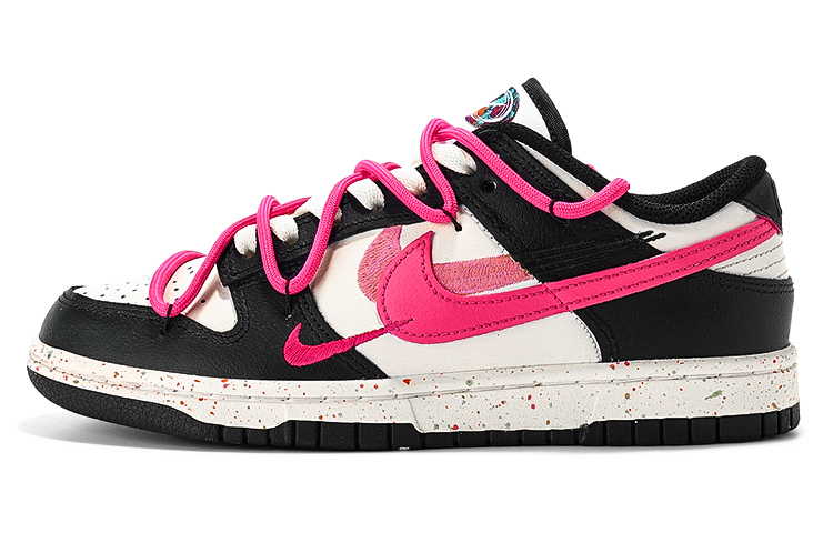 Nike Dunk Low Top Skateboard Shoes Women's Black White Purple