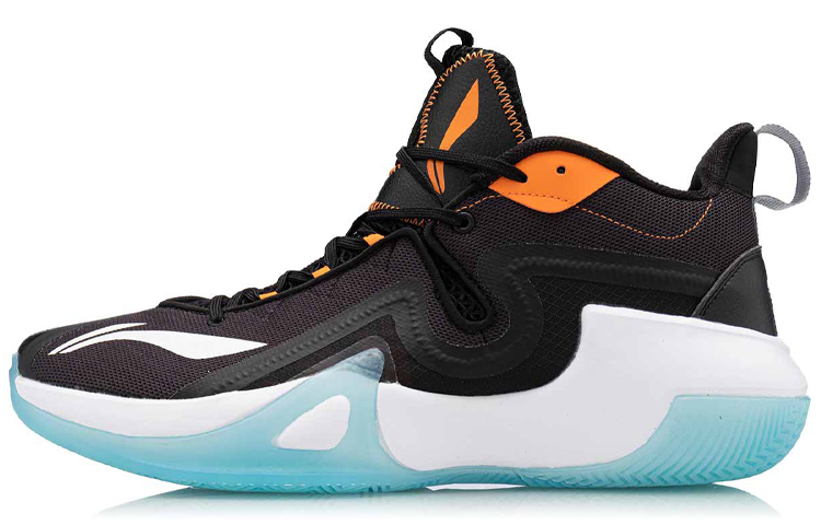 LINING Storm 2020 Basketball Shoes Men Mid-Top Black Blue