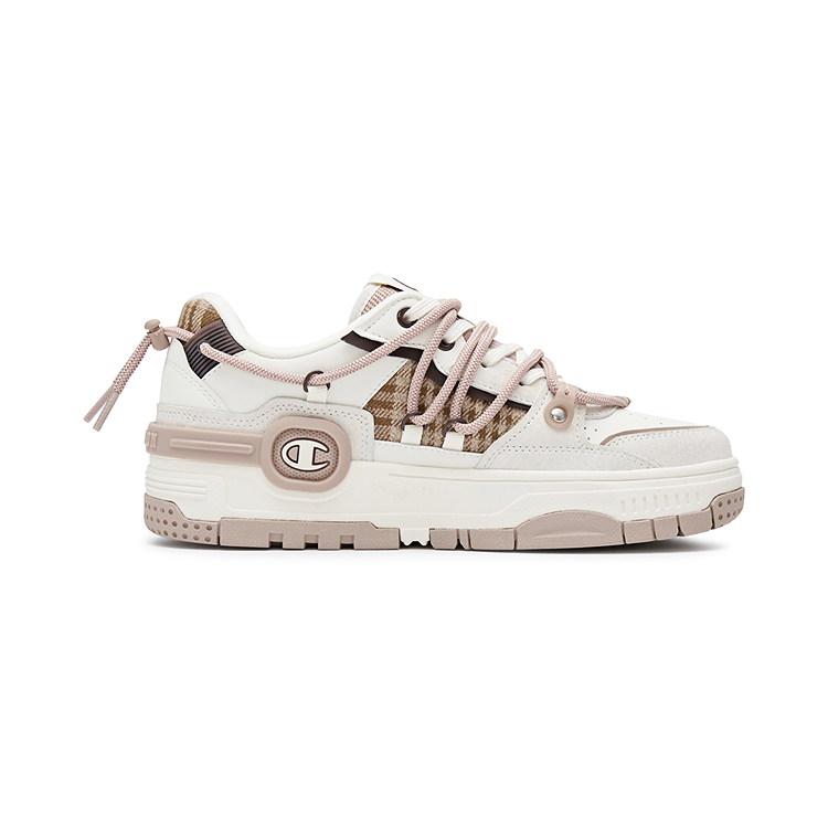 Champion Low-Top Skateboard Shoes Women's Milk White/Light Taupe