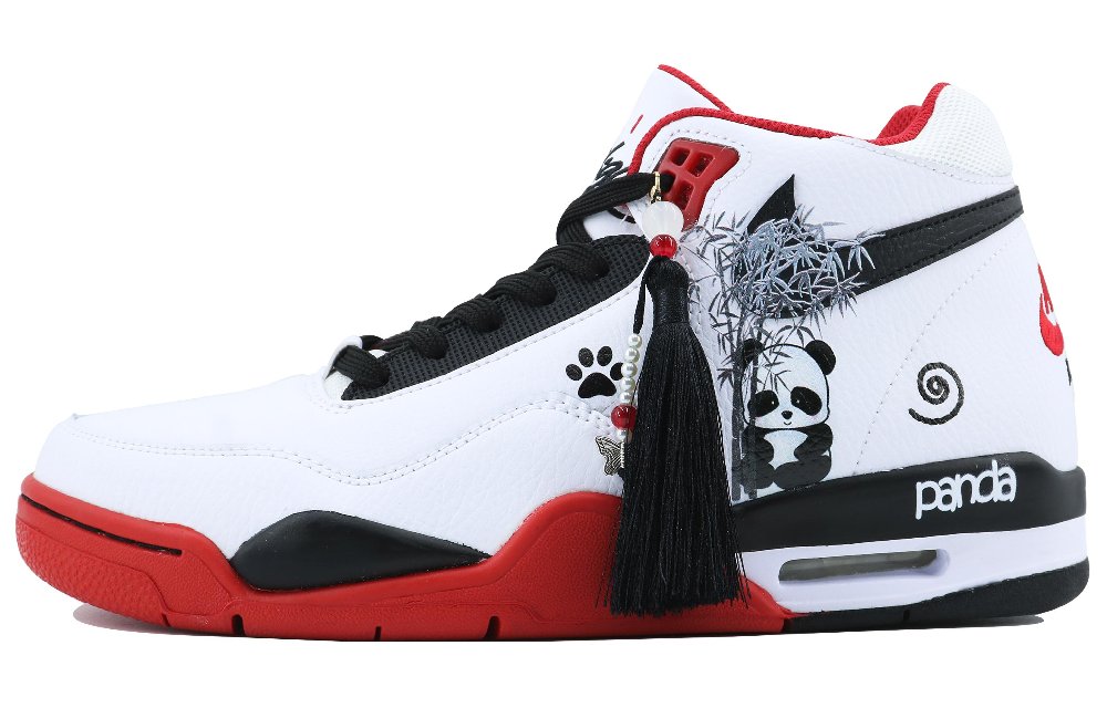 Nike Flight Legacy High-Top Vintage Basketball Shoes Unisex Red White Black