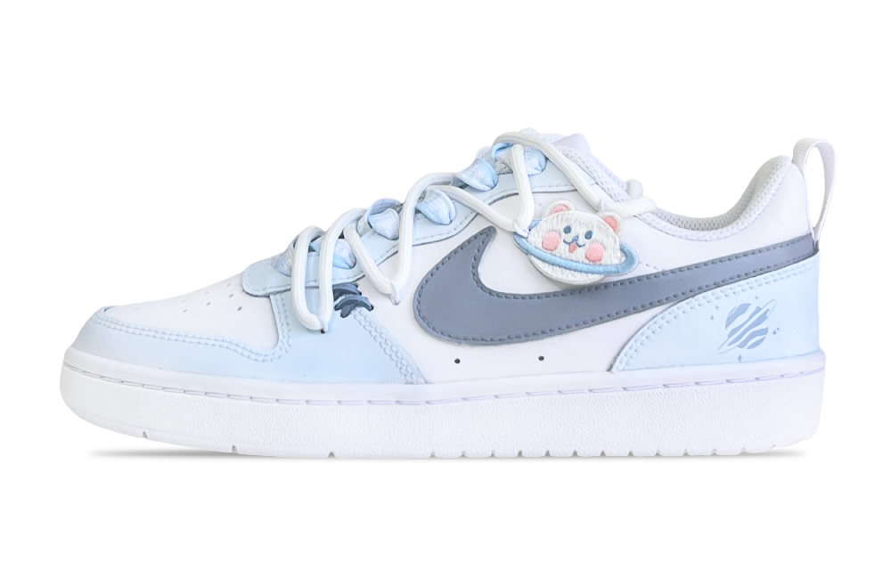 Nike Court Borough Low Zootopia, Hobo Bear Low Top Skateboard Shoes GS Blue White
