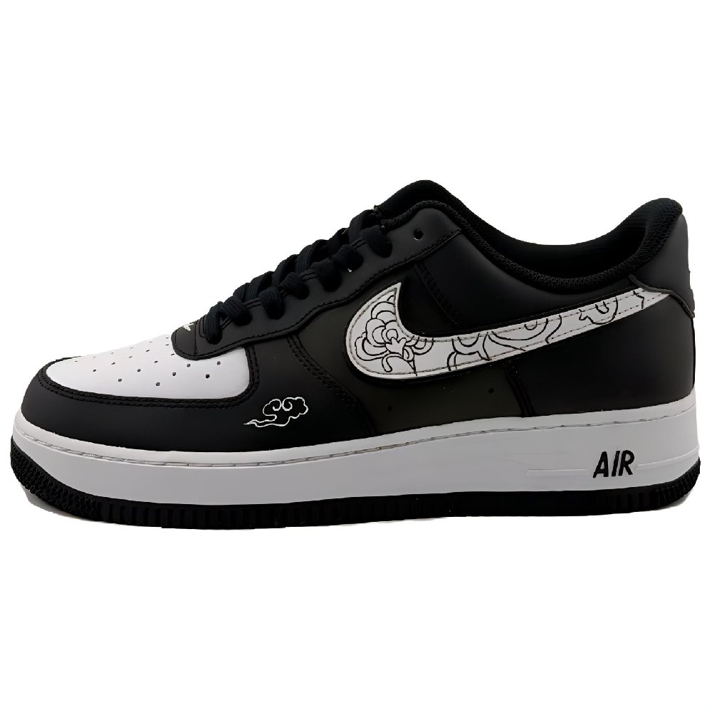 Nike Air Force 1 Low Top Skateboard Shoes Unisex Black