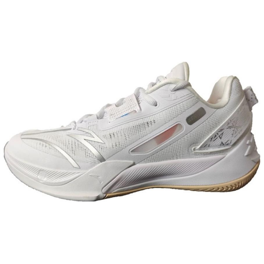 Anta Sweep 5 Shock Absorbers With Slip Resistant And Abrasion Resistant Properties Low Top Basketball Shoes Men's White