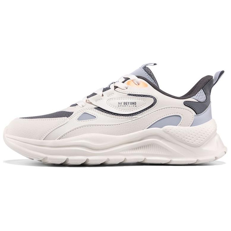 361° Cushioning Breathable Low-Top Chunky Sneakers Men's Beige Gray