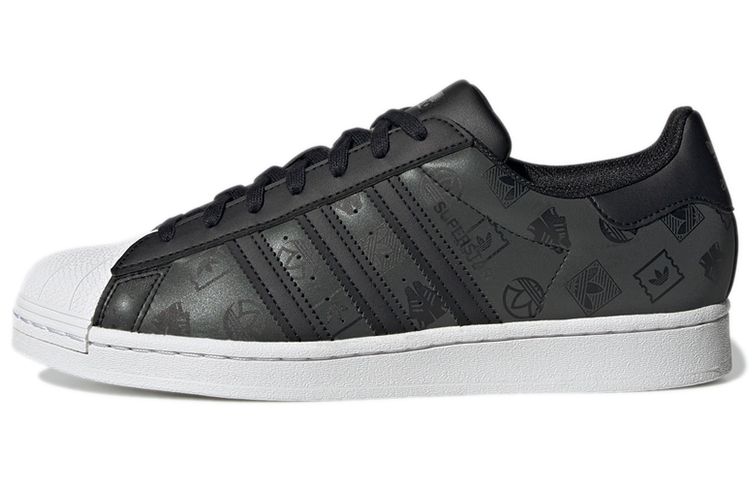 Adidas Originals Superstar Shoes 'Black Green Monogram'