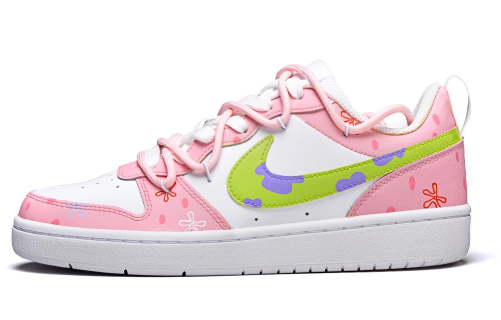 Nike Court Borough Low Anti-Slip Wear-Resistant Low-Top Skateboard Shoes GS Pink