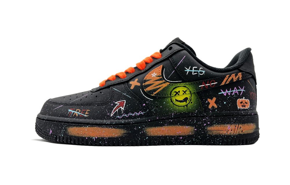 Nike Air Force 1 Skateboard Shoes Unisex Low-Top Black