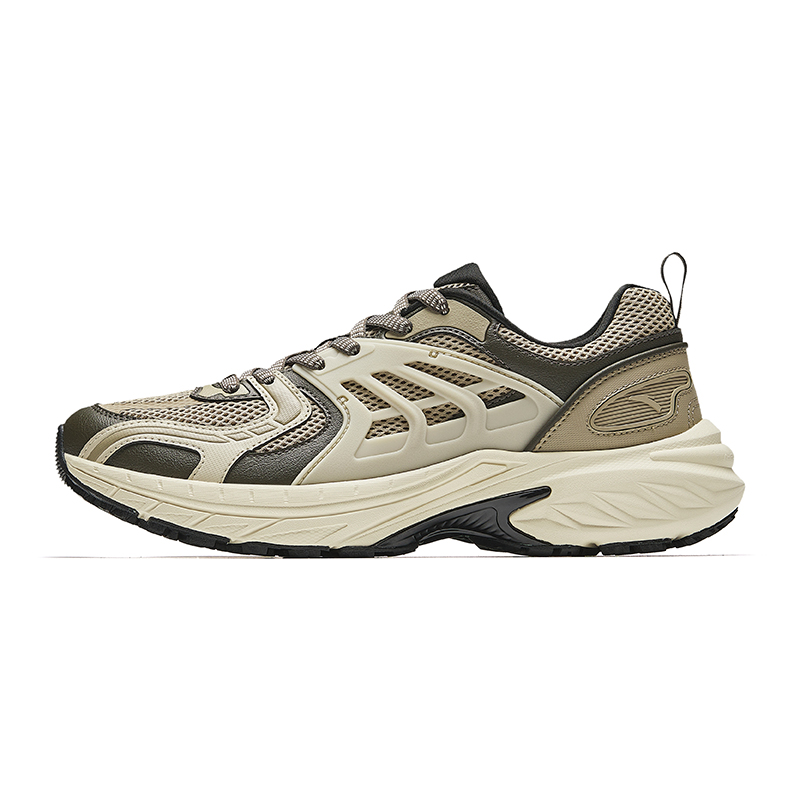 Anta Lightweight Low-Top Casual Running Shoes Men's Beige Brown