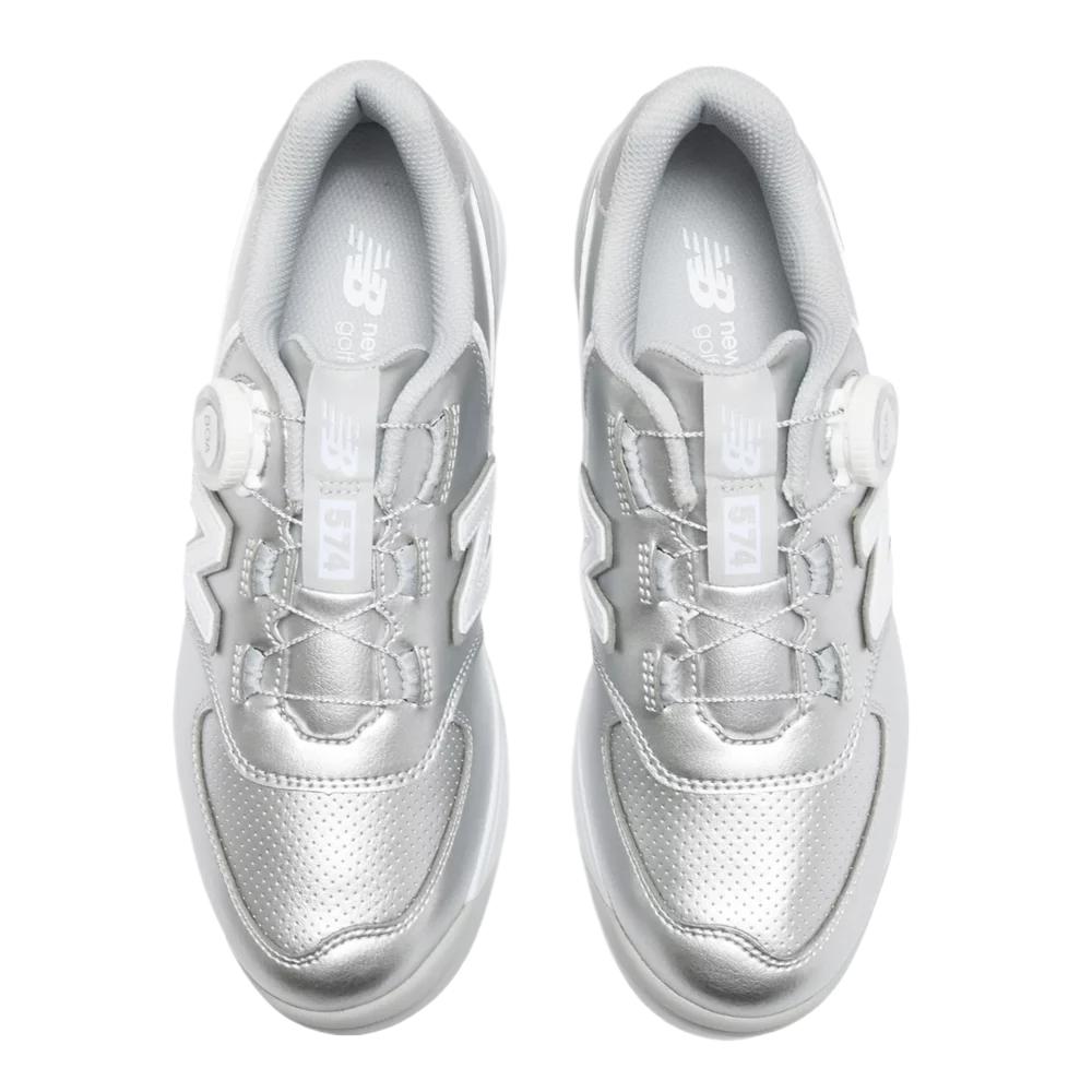 New Balance NB 574 V3 Low Top Training Shoes Women's Silver 2E Width