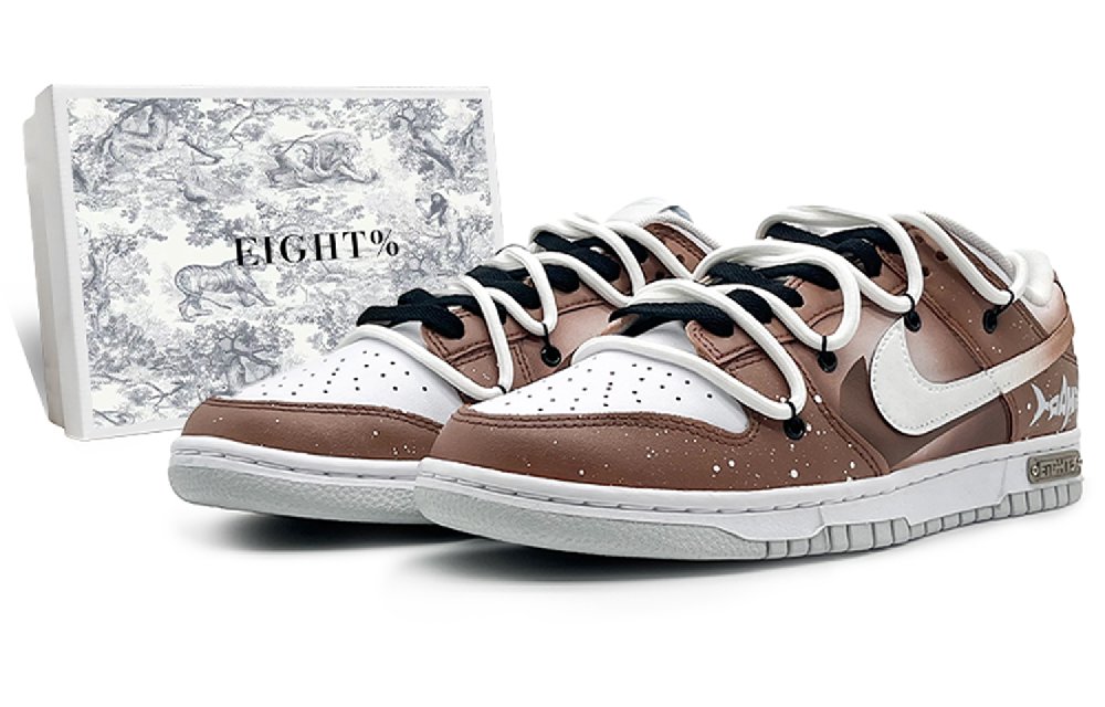 Nike Dunk 'Pure Platinum' Anti-Slip Wear-Resistant Low-Top Skateboard Shoes Men's White Brown