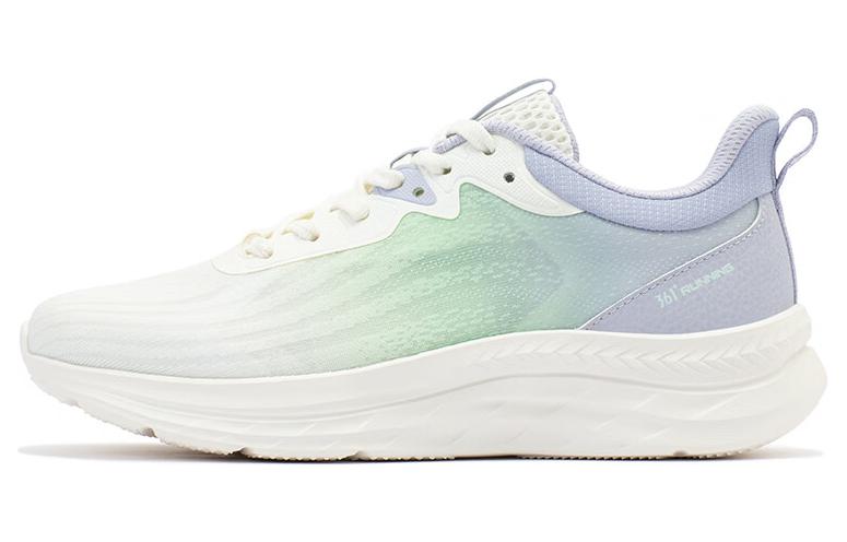 361° Cushioning Anti-Slip And Wear-Resistant Low-Top Running Shoes Women's White Purple Green