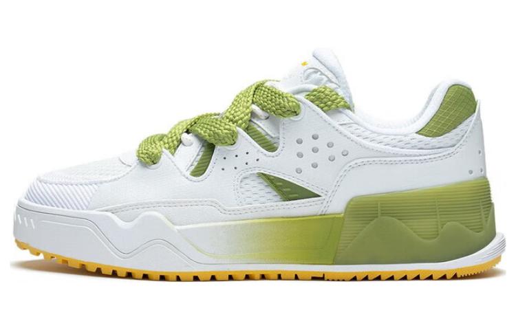 LINING Shining Star 2 Skateboard Shoes Women's Low-Top White Green