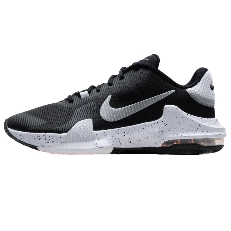 Nike Air Max Impact 4 Low Top Basketball Shoes Men's Black White