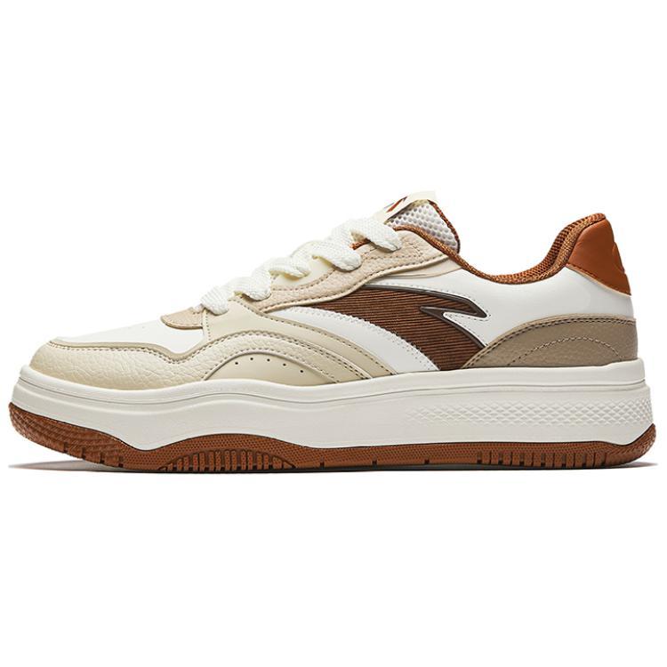 Anta Street Naughty Anti-Slip And Wear-Resistant Breathable Low-Top Skateboard Shoes Men's White Yellow Brown