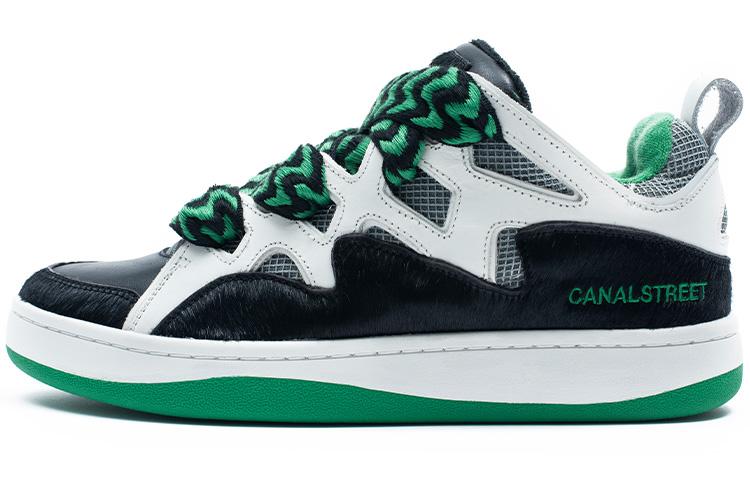 CANALSTREET x Kappa Collaboration Puffy Shoes Low-Top Skateboard Shoes Unisex Black White Green