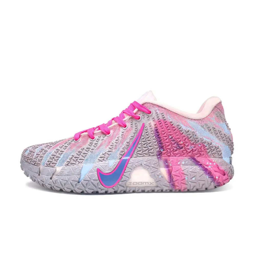 Nike Ja Morant 3 Abrasion Resistant Low top Basketball Shoes Unisex Pink Blue Gray
