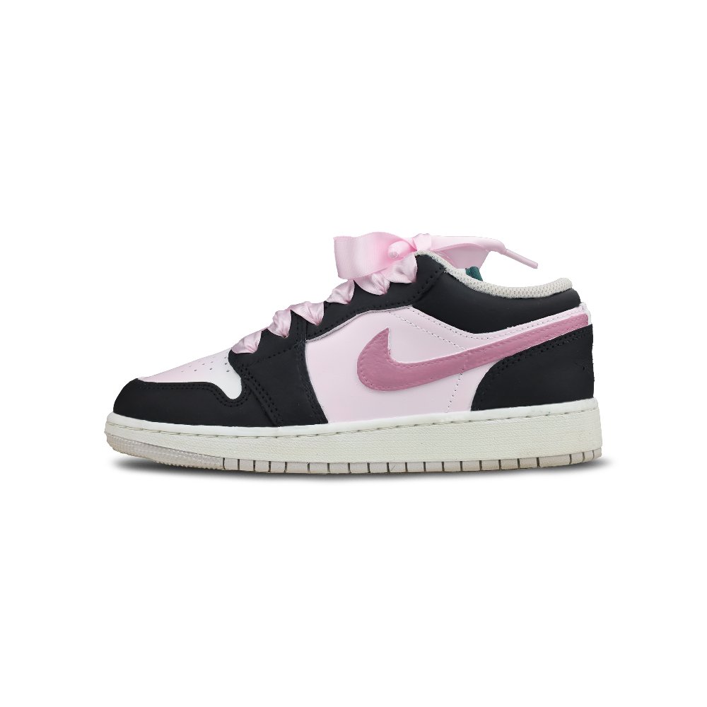 Jordan Air Jordan 1 Low Top Vintage Basketball Shoes Unisex Black Pink