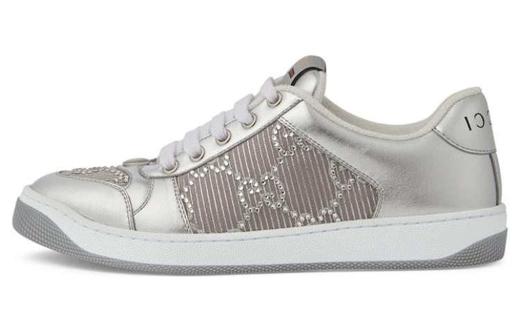 GUCCI Women's Screener 'GG Crystals Silver' Women's