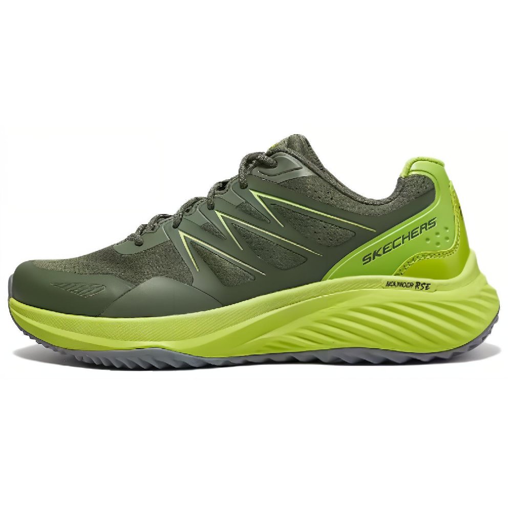 Skechers Cushioning Wear-Resistant Low-Top Casual Running Shoes Men's Green Yellow
