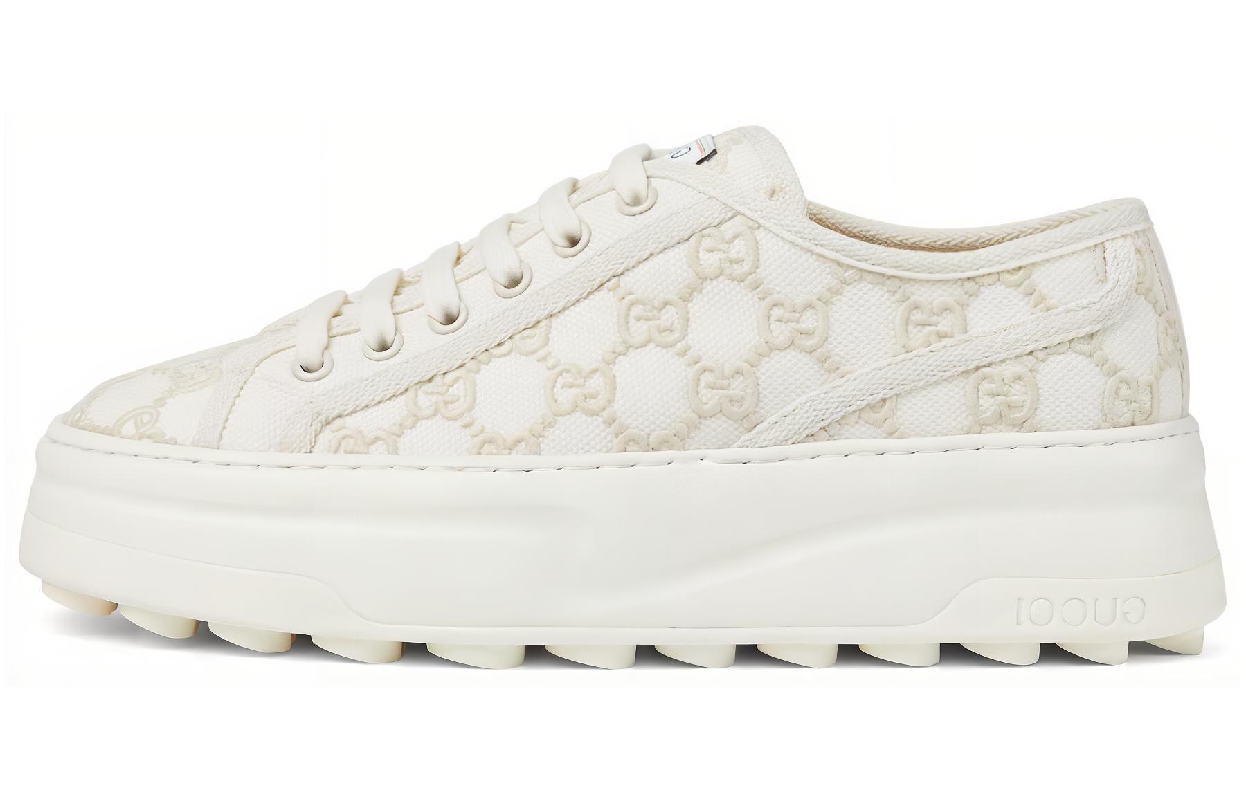 GUCCI Women's Tennis 1977 Low 'Off White Gg Embroideries' Women's